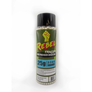 Rebel 6mm Tracer BBs - 3300ct Bottle (0.25g) - Green